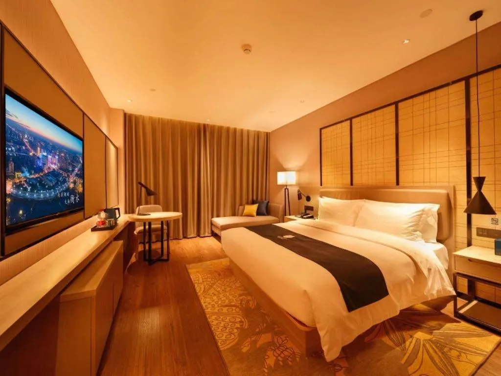 Bed in Echarm Hotel Hengshui 2nd High School High-speed Railway Station