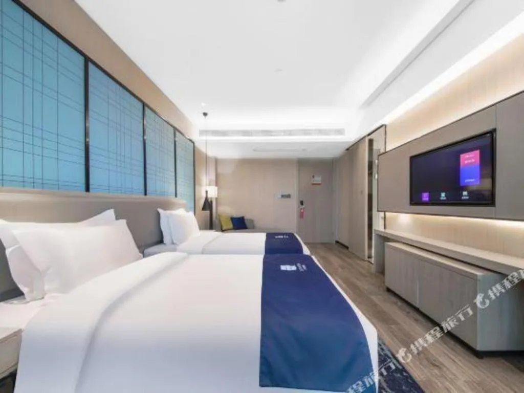 Bed in Echarm Hotel Hengshui 2nd High School High-speed Railway Station