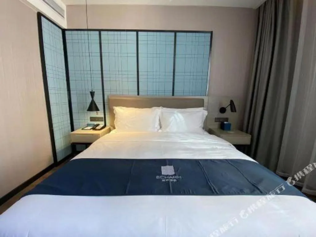 Bed in Echarm Hotel Hengshui 2nd High School High-speed Railway Station