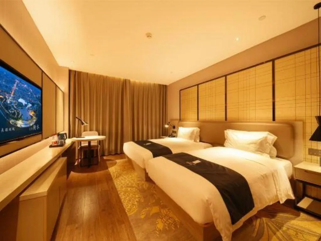 Bed in Echarm Hotel Hengshui 2nd High School High-speed Railway Station