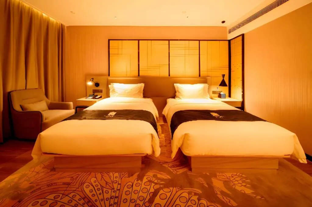 Bed in Echarm Hotel Hengshui 2nd High School High-speed Railway Station