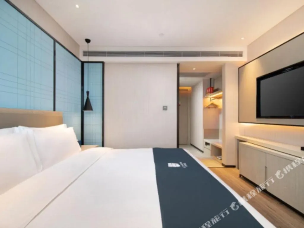 Bed in Echarm Hotel Hengshui 2nd High School High-speed Railway Station