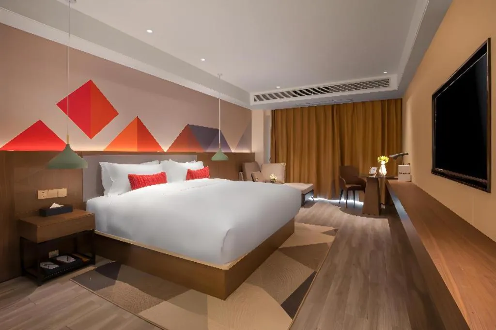 Bed in Borrman Hotel Guilin North Railway Station Zhonghao International