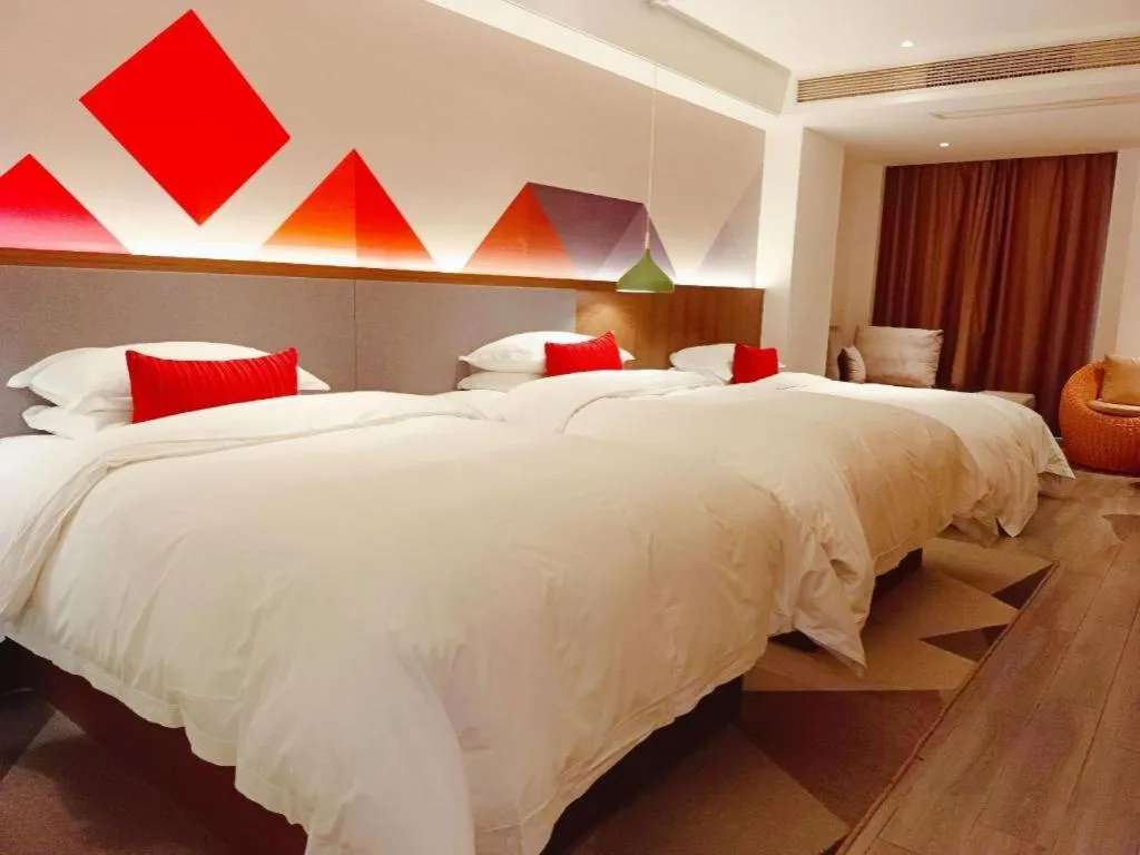 Bed in Borrman Hotel Guilin North Railway Station Zhonghao International