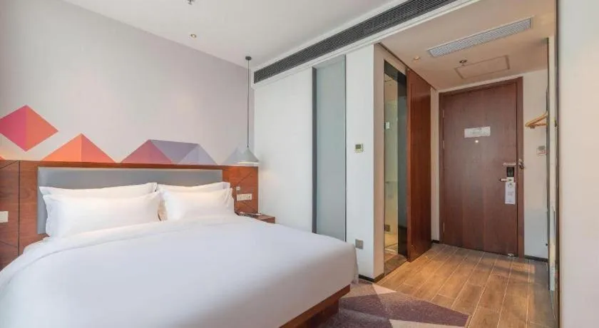 Bed in Borrman Hotel Guilin North Railway Station Zhonghao International