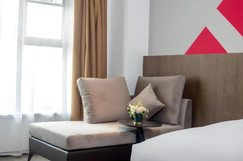 Bed in Borrman Hotel Guilin North Railway Station Zhonghao International