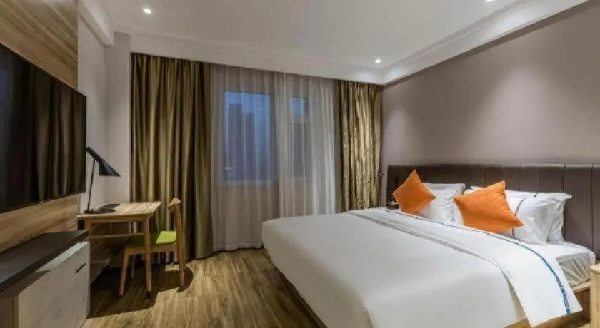 Bed in City Comfort Inn Handan New Century Plaza