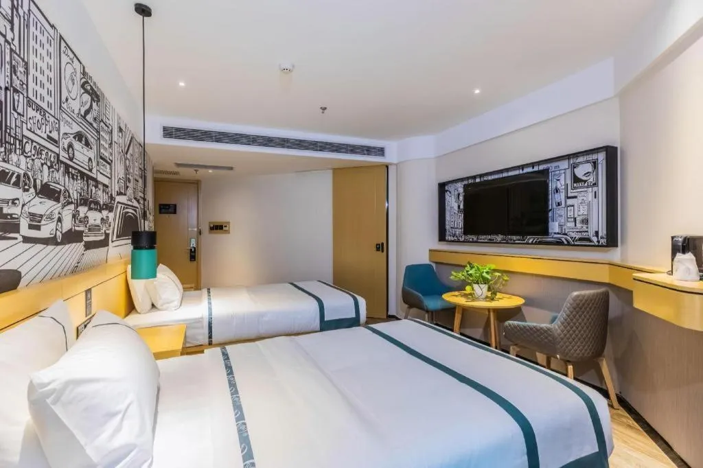 Bed in City Comfort Inn Handan New Century Plaza