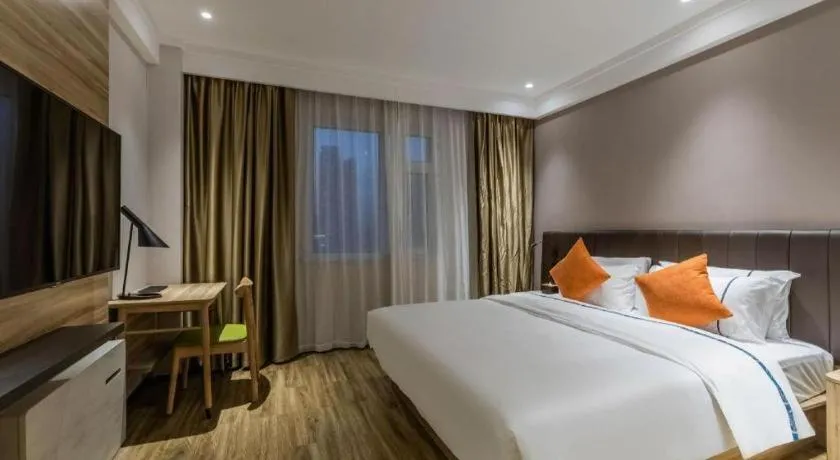 Bed in City Comfort Inn Handan New Century Plaza