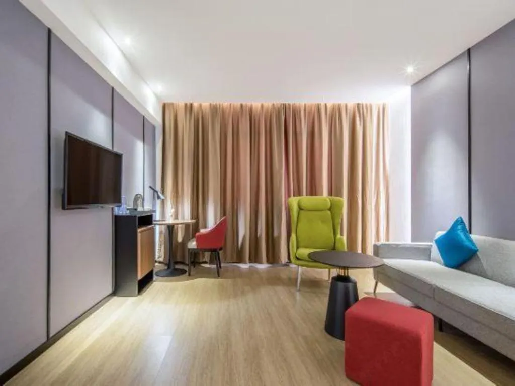 Bed in Borrman Hotel Wuzhou Teng County