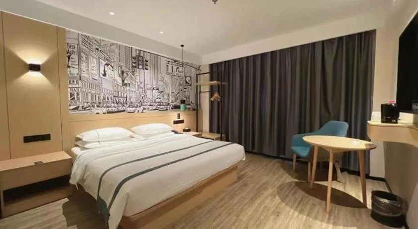 Bed in City Comfort Inn Tangshan Railway Station Lunan District Government