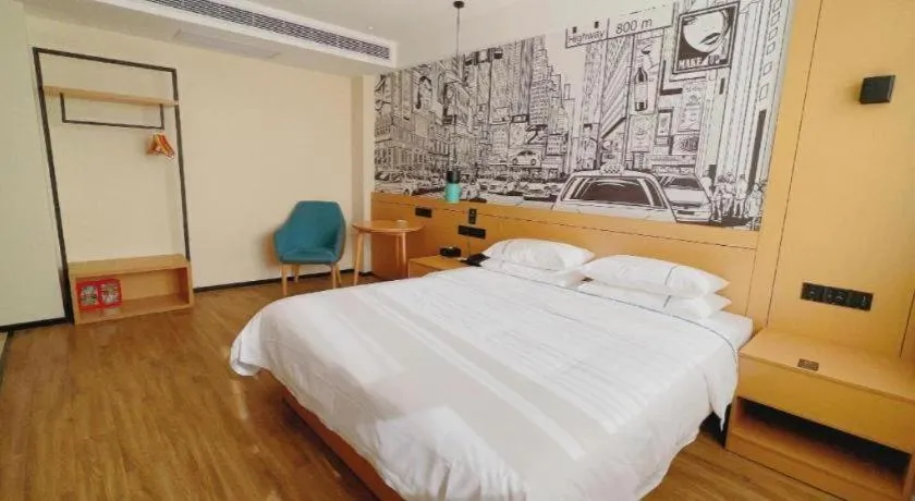 Bed in City Comfort Inn Tangshan Railway Station Lunan District Government