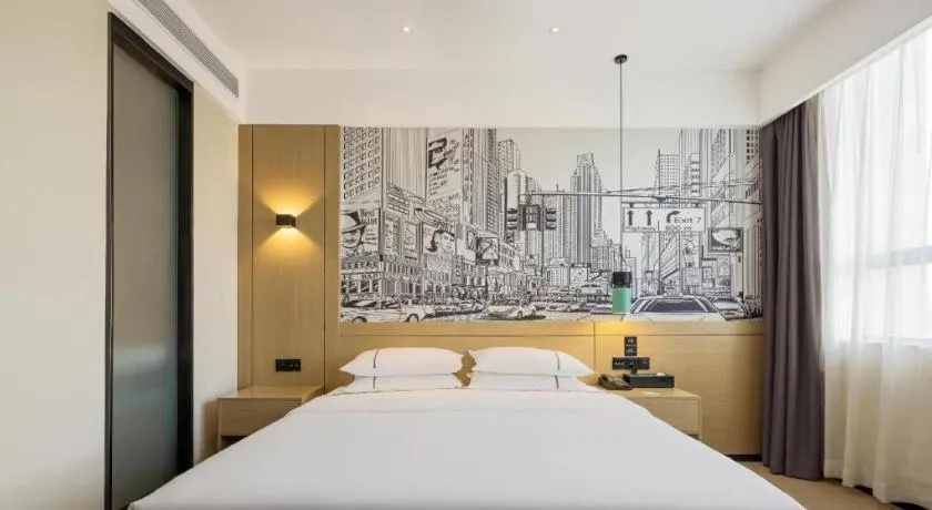 Bed in City Comfort Inn Tangshan Railway Station Lunan District Government