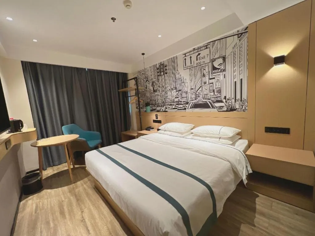 Bed in City Comfort Inn Tangshan Railway Station Lunan District Government