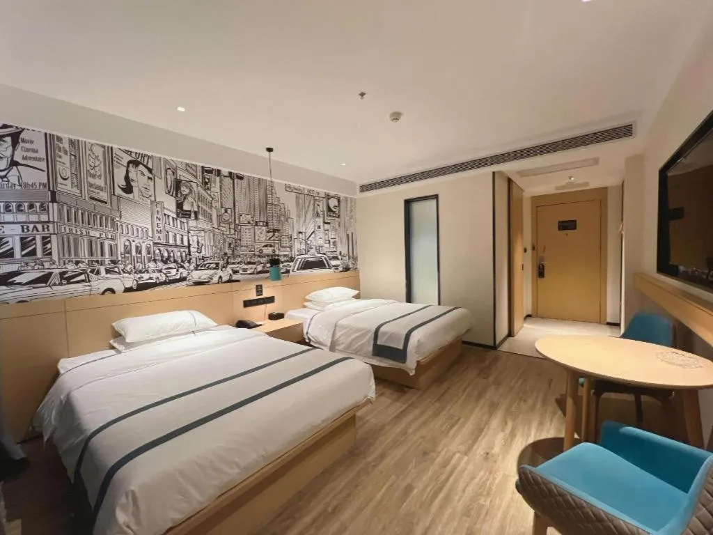 Bed in City Comfort Inn Tangshan Railway Station Lunan District Government