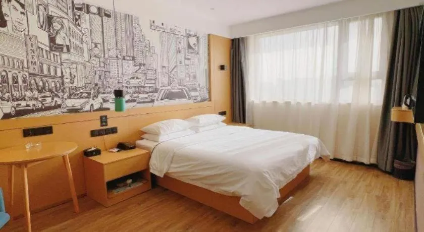 Bed in City Comfort Inn Tangshan Railway Station Lunan District Government