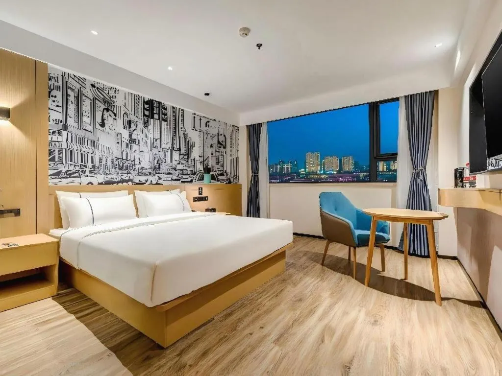 Bed in City Comfort Inn Tangshan Railway Station Lunan District Government