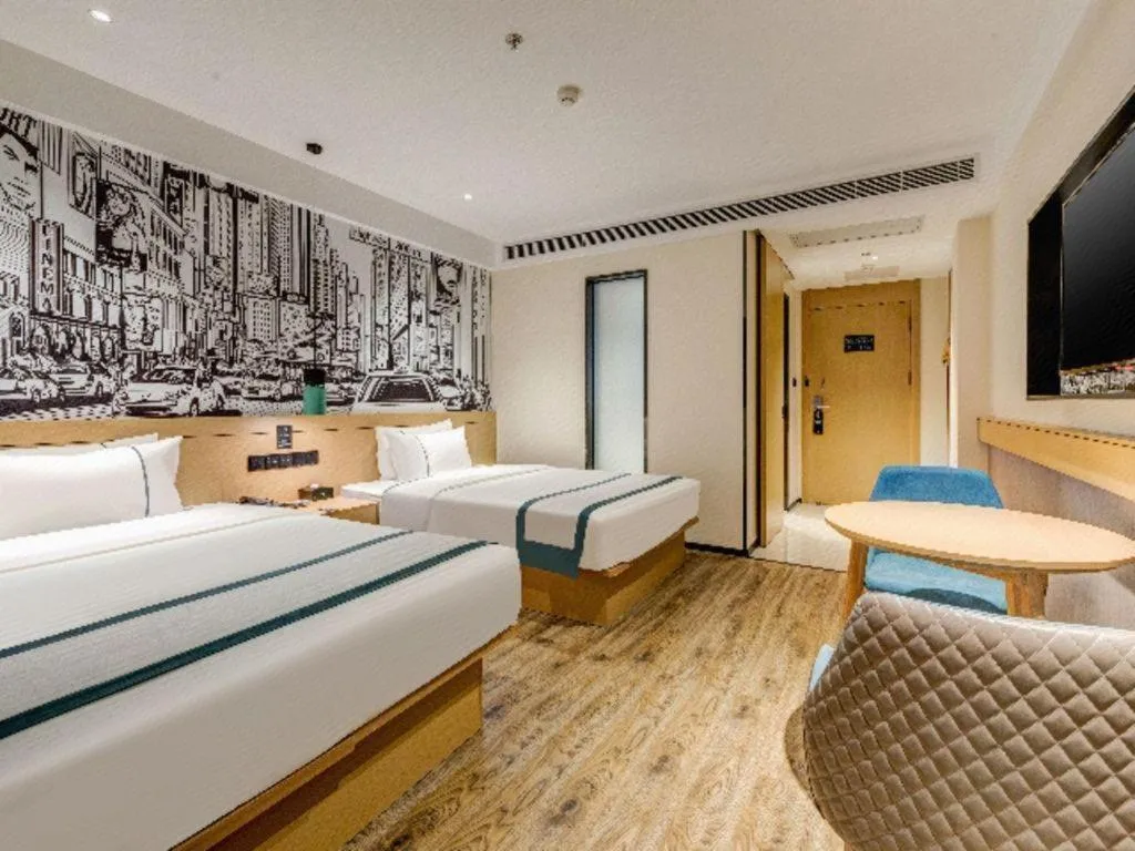 Bed in City Comfort Inn Tangshan Railway Station Lunan District Government