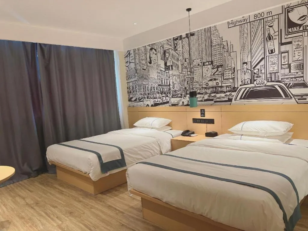 Bed in City Comfort Inn Tangshan Railway Station Lunan District Government