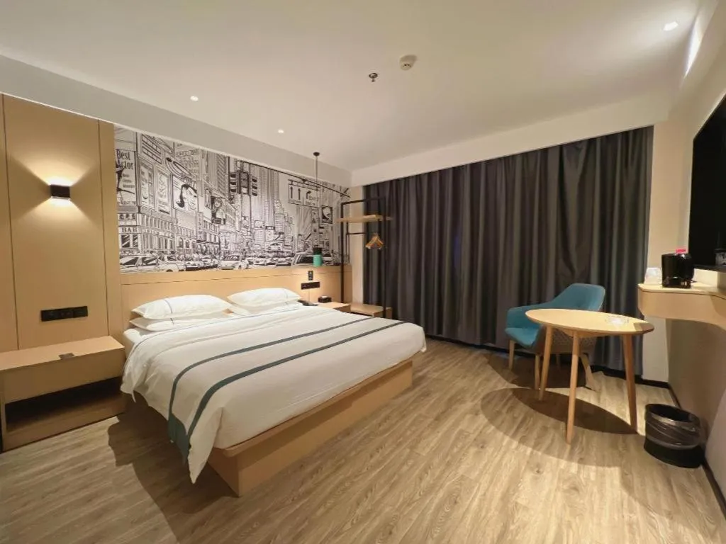 Bed in City Comfort Inn Tangshan Railway Station Lunan District Government