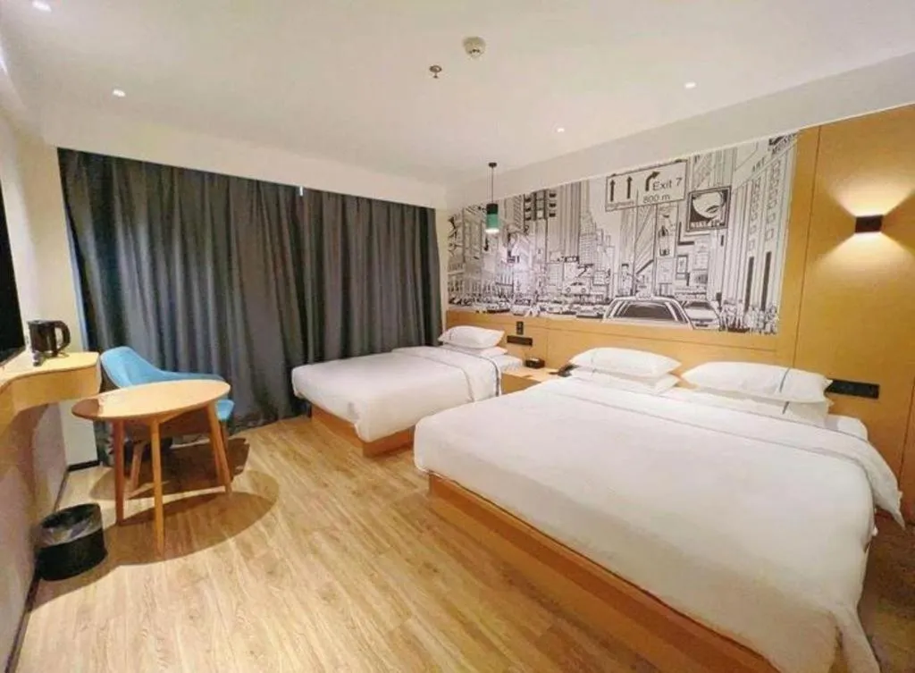 Bed in City Comfort Inn Tangshan Railway Station Lunan District Government