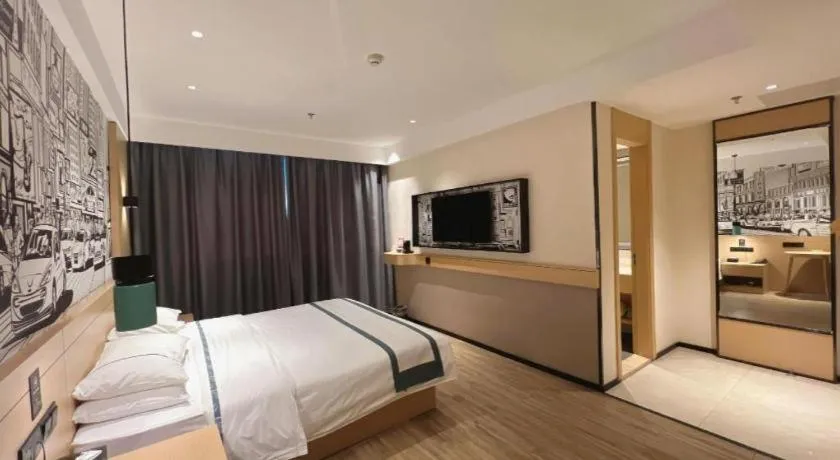 Bed in City Comfort Inn Tangshan Railway Station Lunan District Government