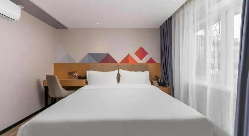 Bed in Borrman Hotel Guangzhou Shisanhang Ximenkou Metro Station