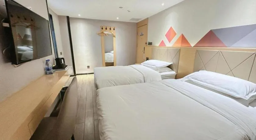 Bed in Borrman Hotel Guangzhou Shisanhang Ximenkou Metro Station