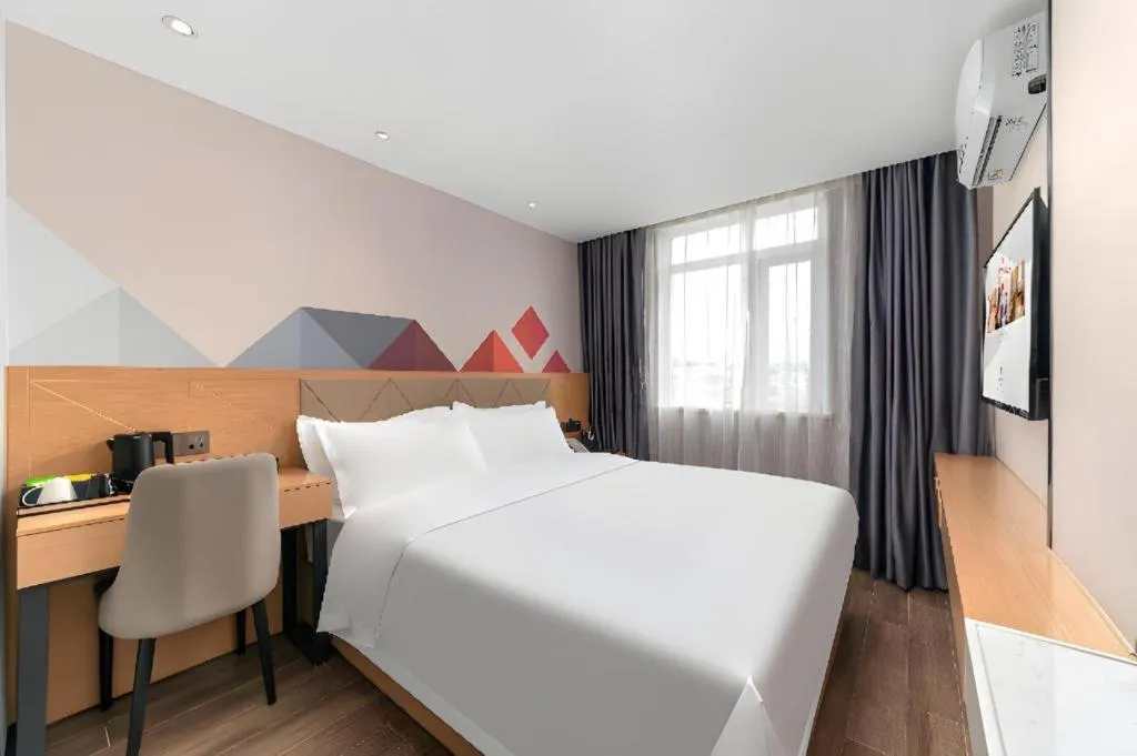 Bed in Borrman Hotel Guangzhou Shisanhang Ximenkou Metro Station