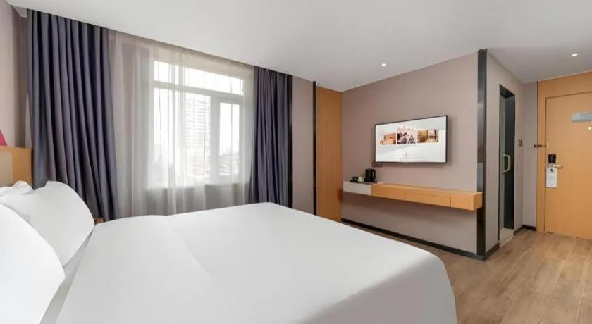 Bed in Borrman Hotel Guangzhou Shisanhang Ximenkou Metro Station