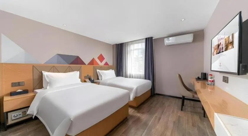 Bed in Borrman Hotel Guangzhou Shisanhang Ximenkou Metro Station