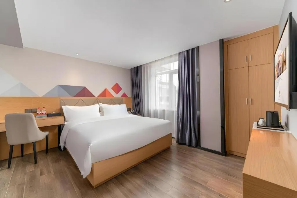 Bed in Borrman Hotel Guangzhou Shisanhang Ximenkou Metro Station