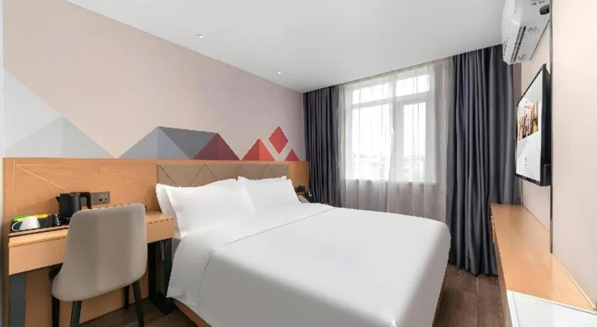 Bed in Borrman Hotel Guangzhou Shisanhang Ximenkou Metro Station