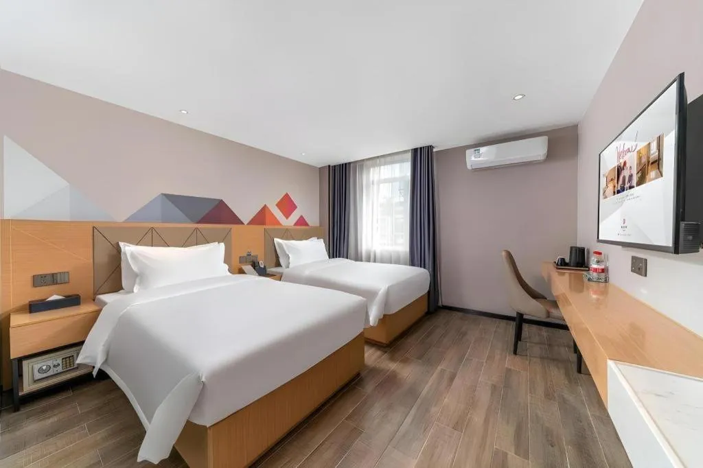 Bed in Borrman Hotel Guangzhou Shisanhang Ximenkou Metro Station