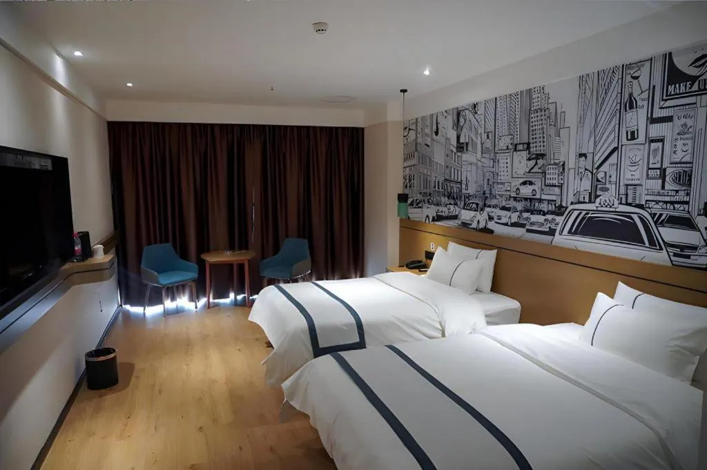 Bed in City Comfort Inn Chongqing Yongchuan Xuefu Avenue Wanda