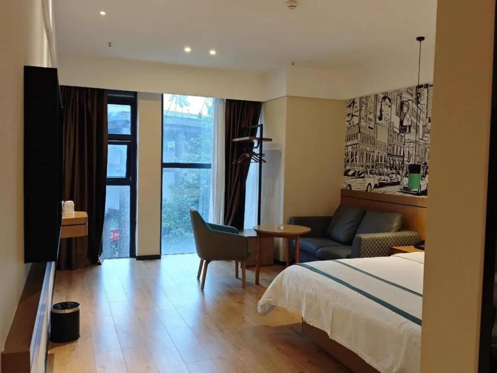 Bed in City Comfort Inn Chongqing Yongchuan Xuefu Avenue Wanda