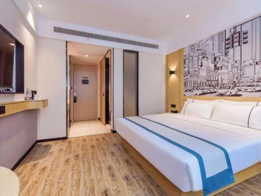 Bed in City Comfort Inn Chongqing Yongchuan Xuefu Avenue Wanda