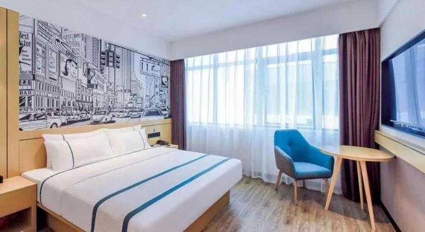 Bed in City Comfort Inn Chongqing Yongchuan Xuefu Avenue Wanda