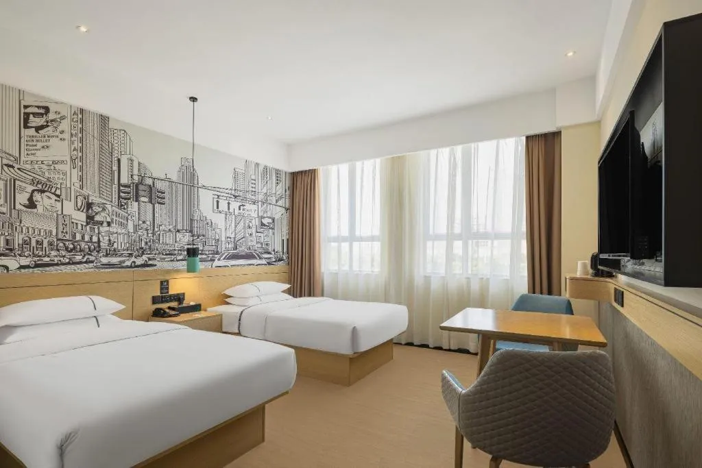 Bed in City Comfort Inn Liuzhou Liudong New District Hualing Youlinghui