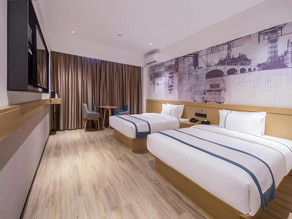 Bed in City Comfort Inn Liuzhou Liudong New District Hualing Youlinghui