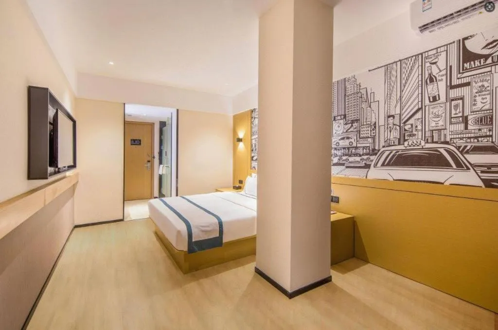 Bed in City Comfort Inn Liuzhou Liudong New District Hualing Youlinghui