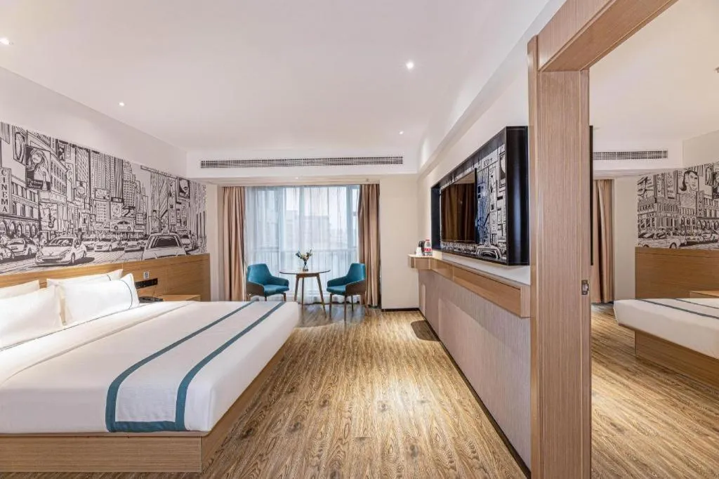 Bed in City Comfort Inn Yancheng Xihuan Road Wanda Plaza