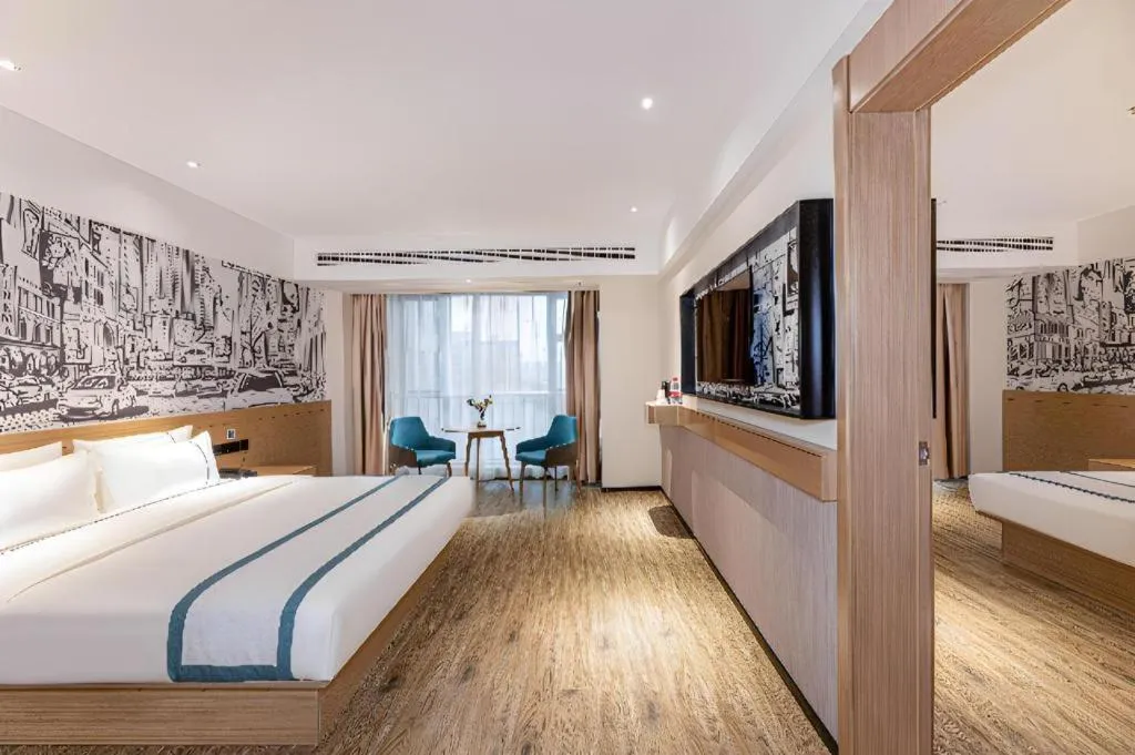 Bed in City Comfort Inn Yancheng Xihuan Road Wanda Plaza