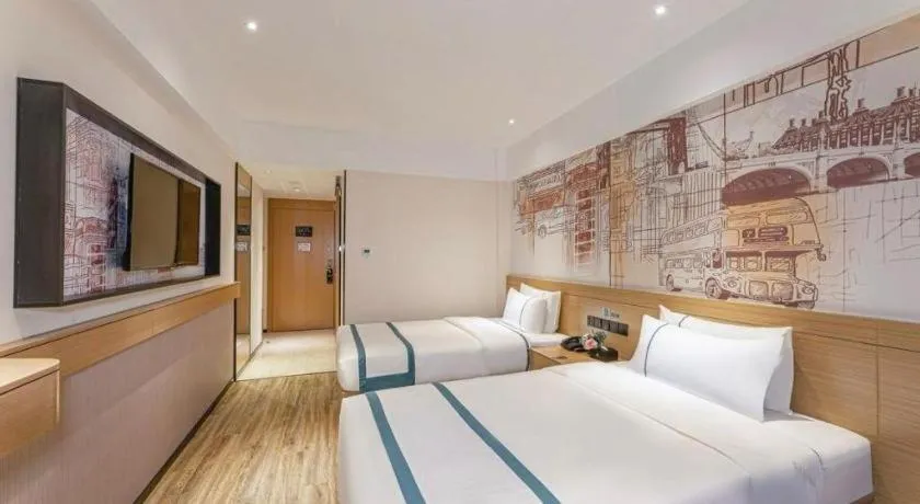 Bed in City Comfort Inn Yancheng Xihuan Road Wanda Plaza