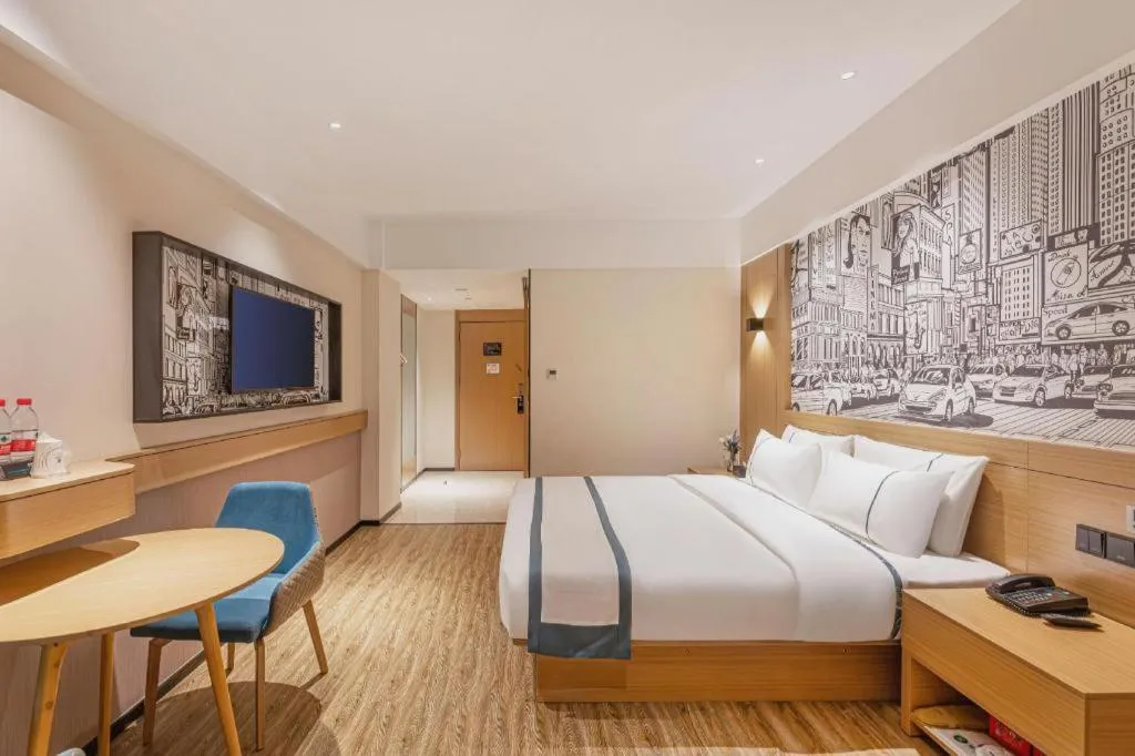 Bed in City Comfort Inn Yancheng Xihuan Road Wanda Plaza