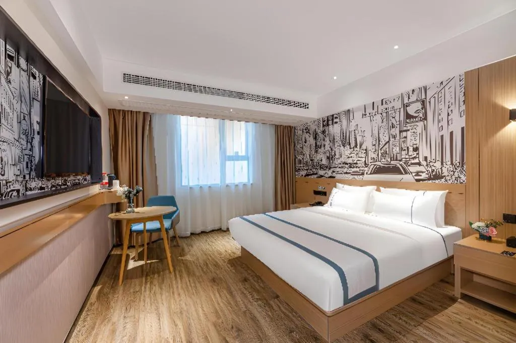 Bed in City Comfort Inn Yancheng Xihuan Road Wanda Plaza