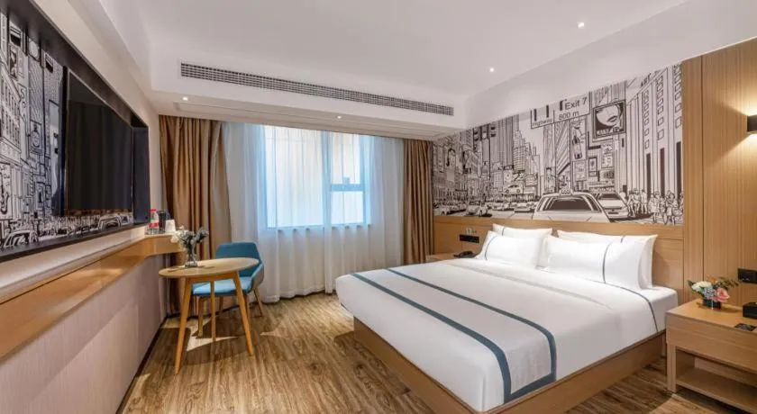 Bed in City Comfort Inn Yancheng Xihuan Road Wanda Plaza