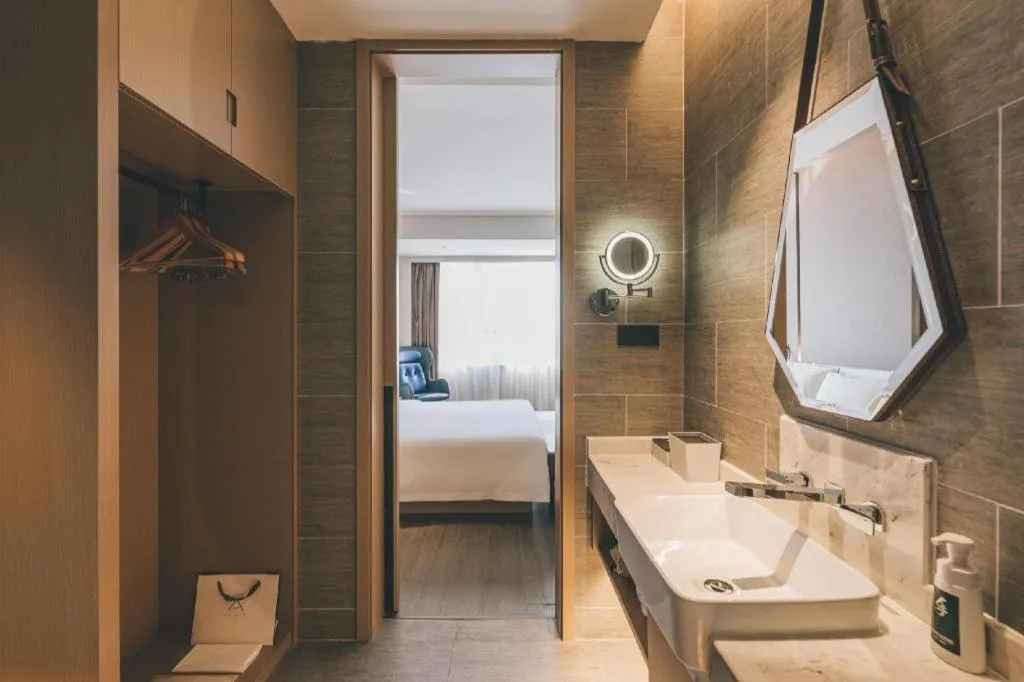 Bed in Atour Hotel Wenzhou Yueqing Nanhong Plaza