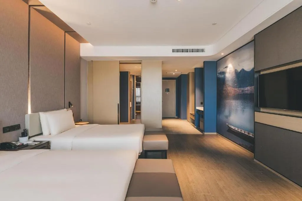 Bed in Atour Hotel Wenzhou Yueqing Nanhong Plaza