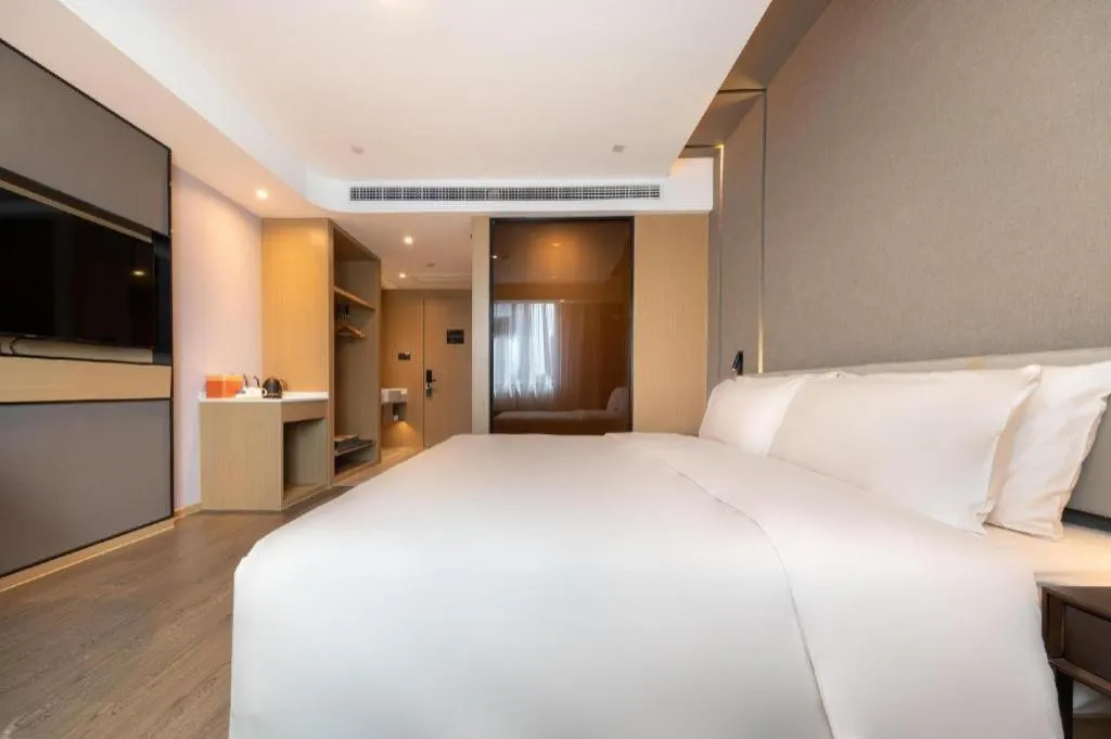 Bed in Atour Hotel Huainan Railway Station Commercial and Cultural Square